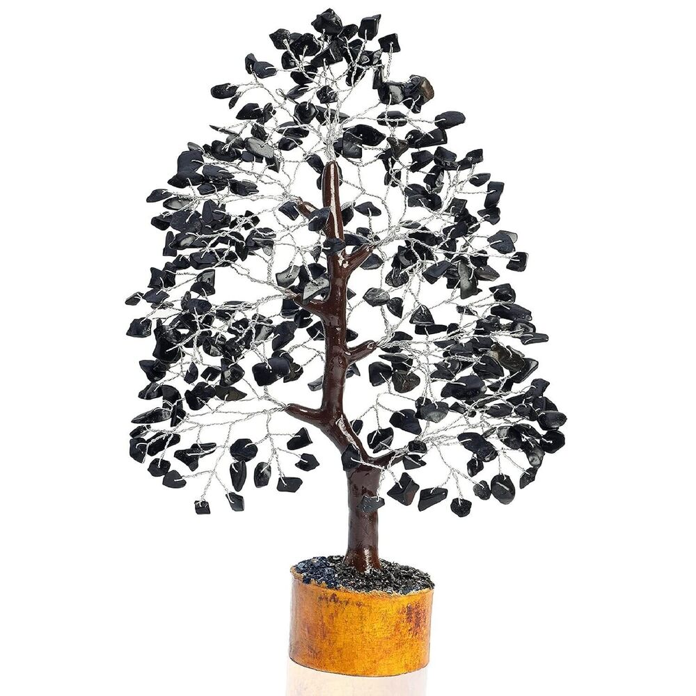 1727 Black Tourmaline Gemstone Tree of Life Crystal Tree for Positive
